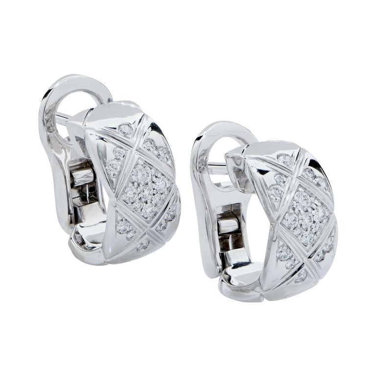 Chanel Crush Cubic Zirconia Silver Earrings - product view 1