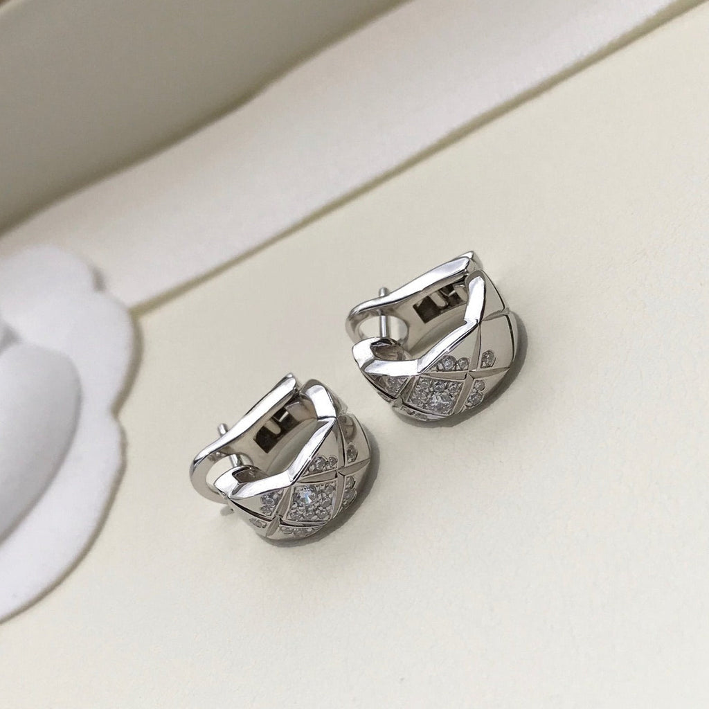 Chanel Crush Cubic Zirconia Silver Earrings - product view 2