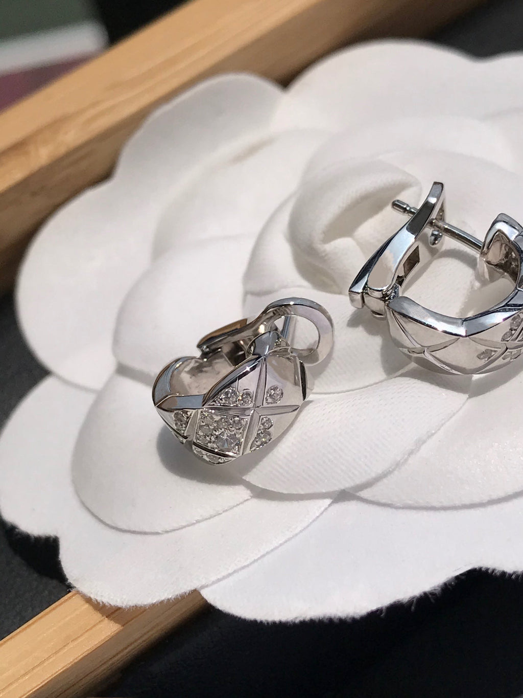 Chanel Crush Cubic Zirconia Silver Earrings - product view 6