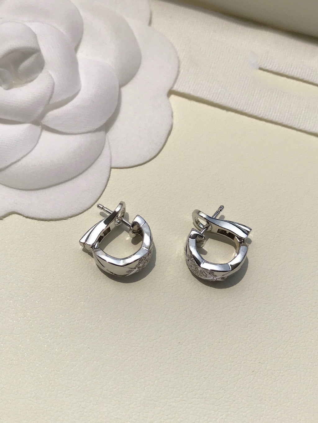 Chanel Crush Cubic Zirconia Silver Earrings - product view 8