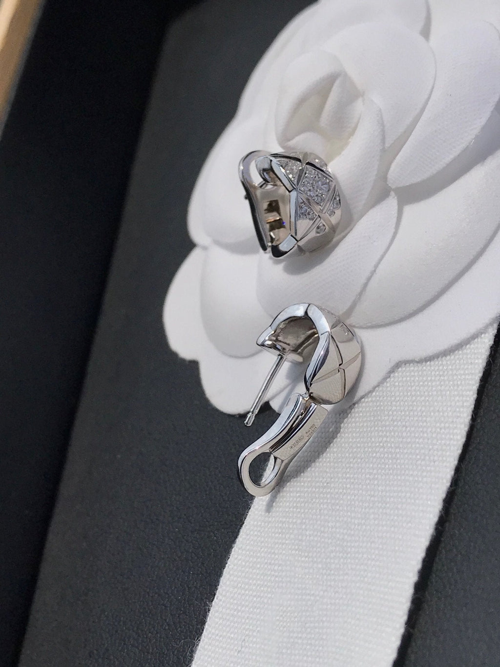 Chanel Crush Cubic Zirconia Silver Earrings - product view 9
