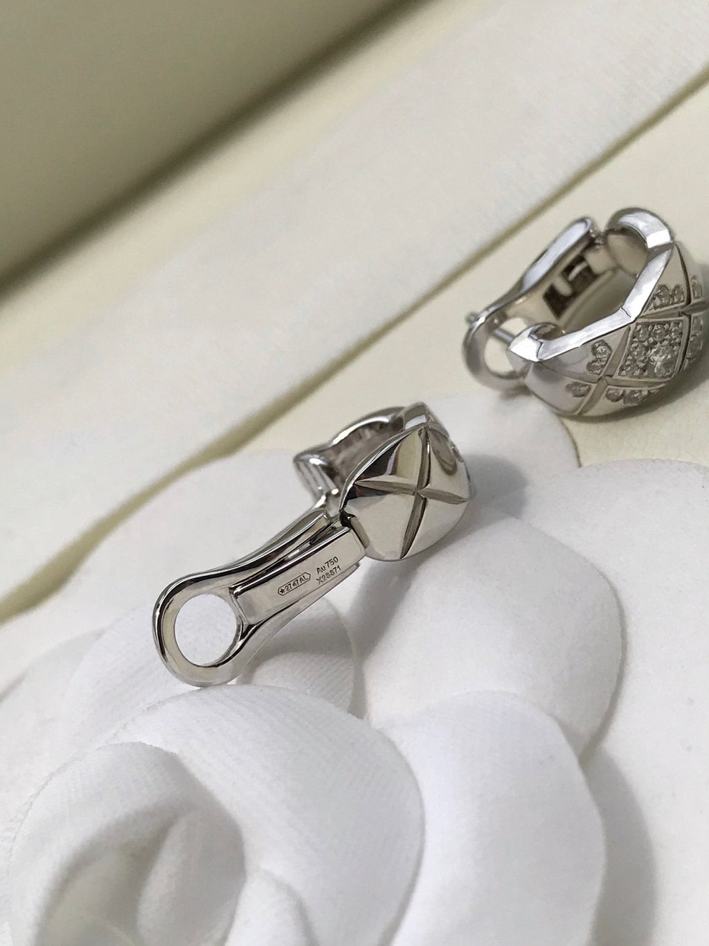 Chanel Crush Cubic Zirconia Silver Earrings - product view 10