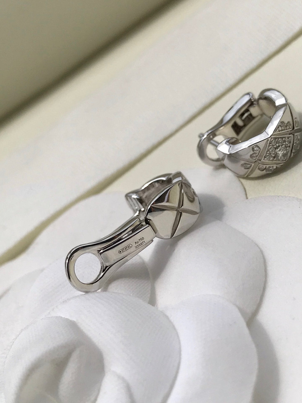 Chanel Crush Cubic Zirconia Silver Earrings - product view 10
