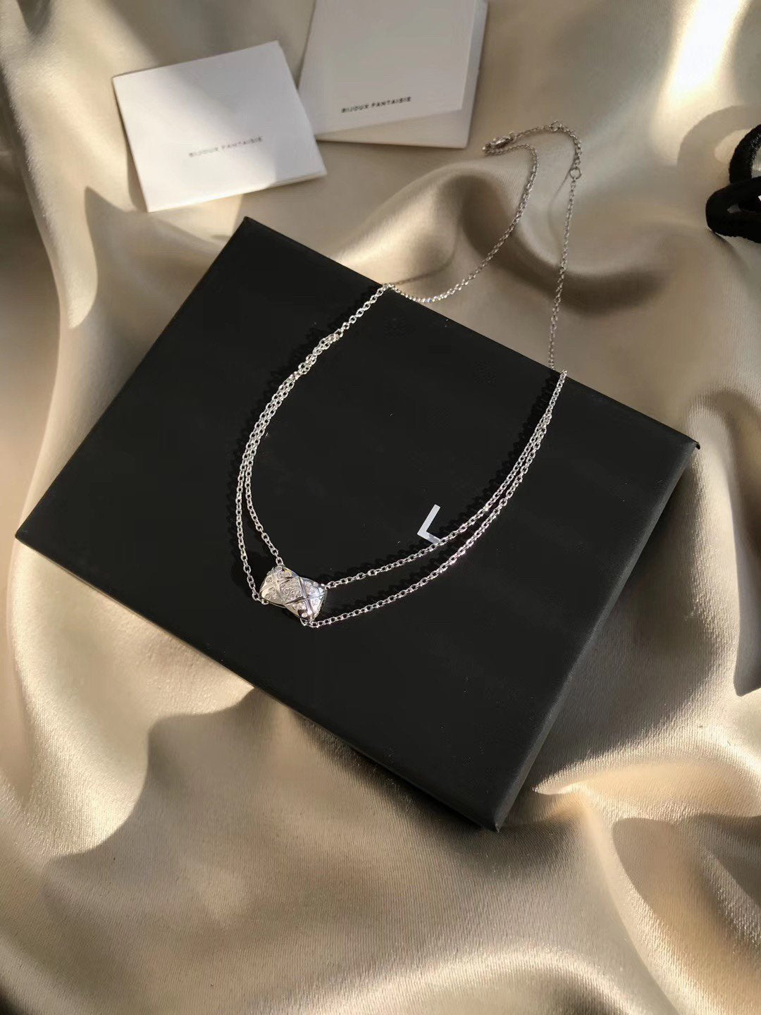 Chanel Crush Silver Cubic Zirconia Necklace - product view 4