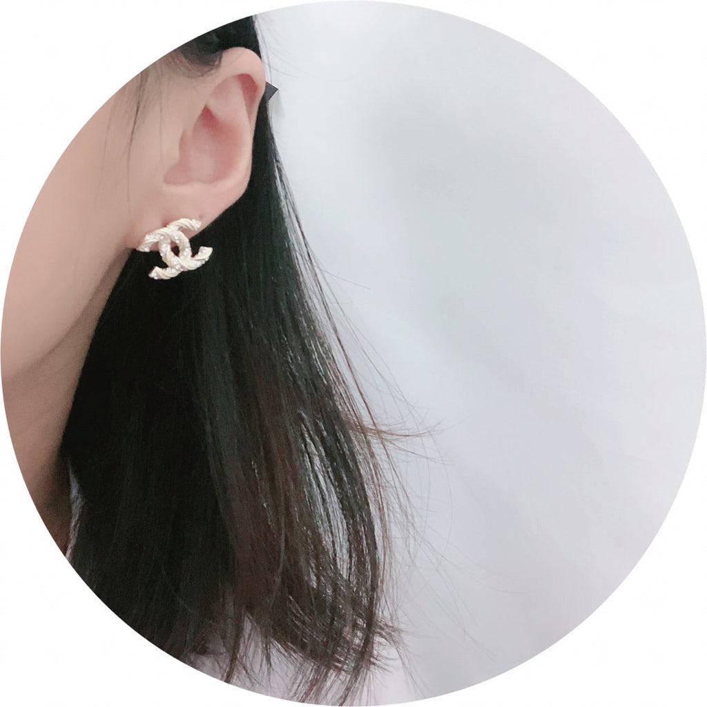Chanel Gold Diamond Stud Medium Earrings - product view 2