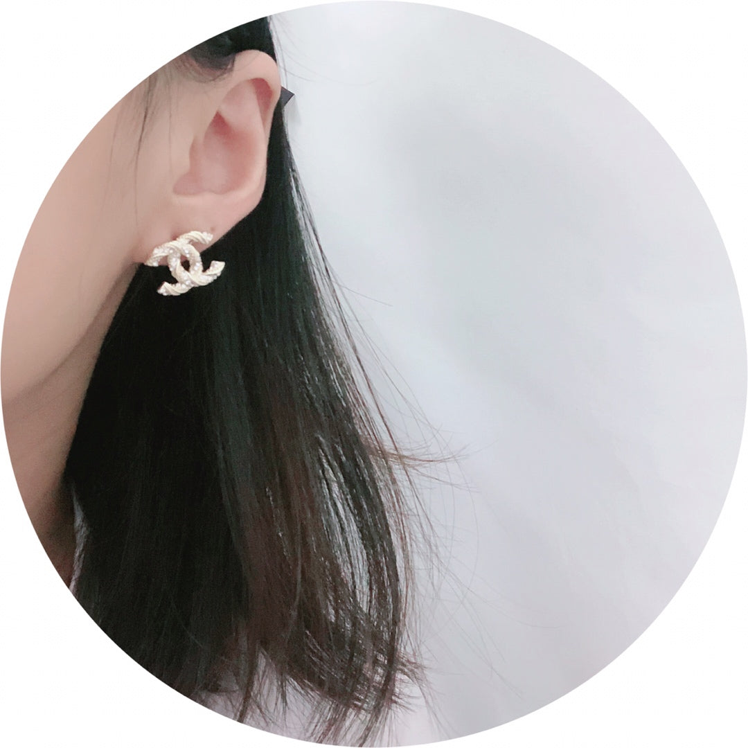 Chanel Gold Diamond Stud Medium Earrings - product view 2