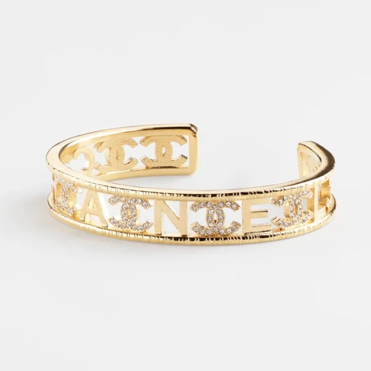 Chanel Logo Cuff Gold Bracelet - product view 1