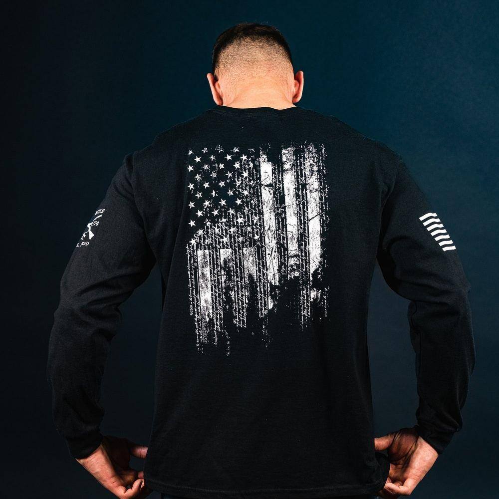 1776 Flag Long Sleeve - Black