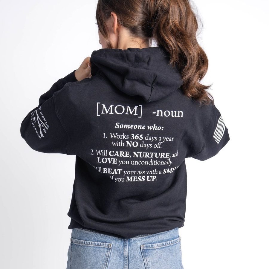 Women's Mom Defined Hoodie - Black