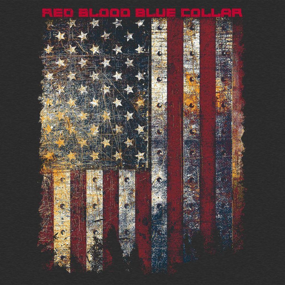 Red Blood Blue Collar? T-Shirt - Charcoal