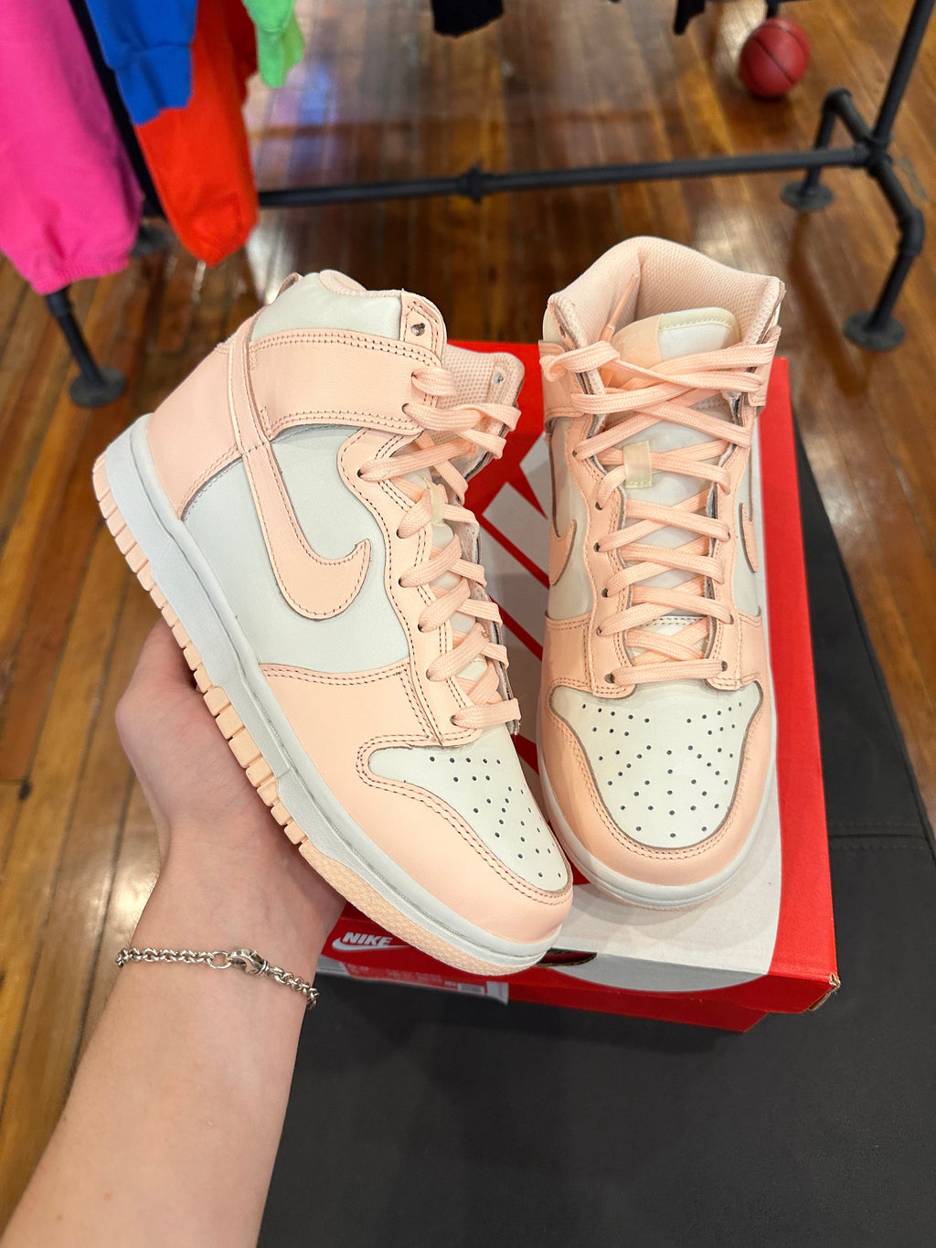 Nike Dunk High “Sail Crimson Tint” - product view 2
