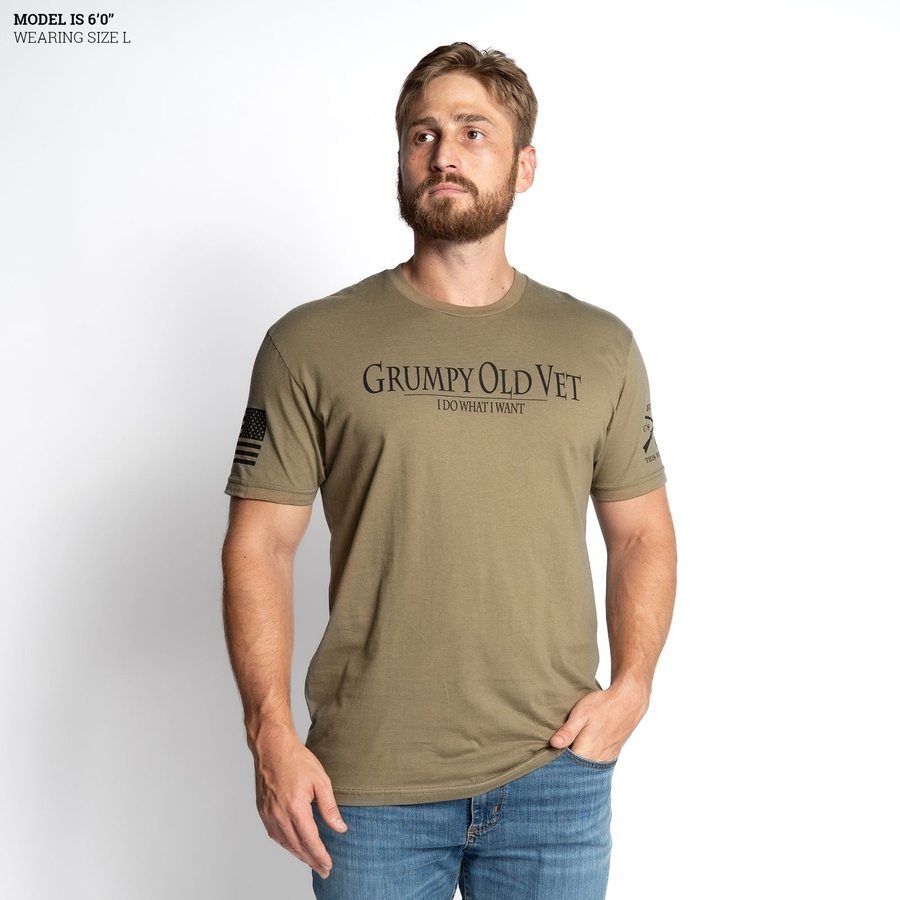 Grumpy Old Vet T-Shirt - Military Green