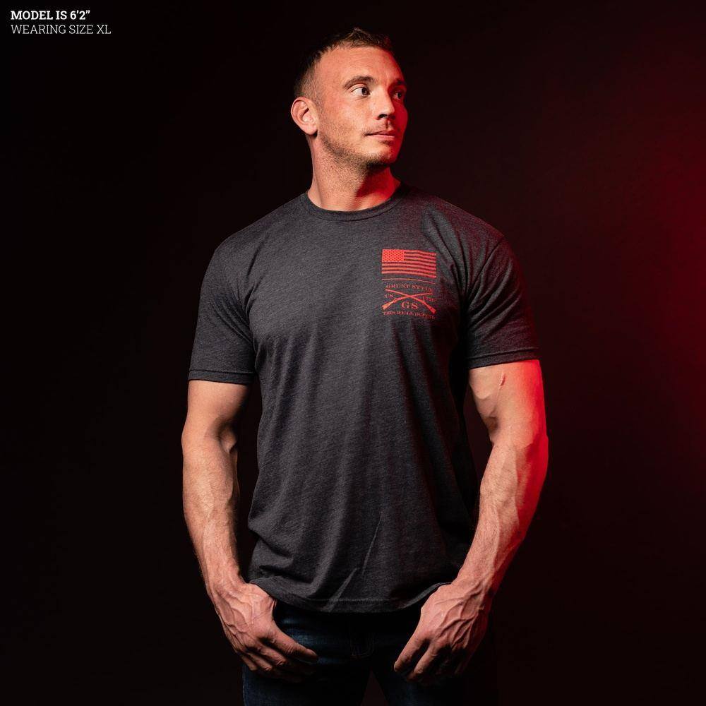 Red Blood Blue Collar? T-Shirt - Charcoal