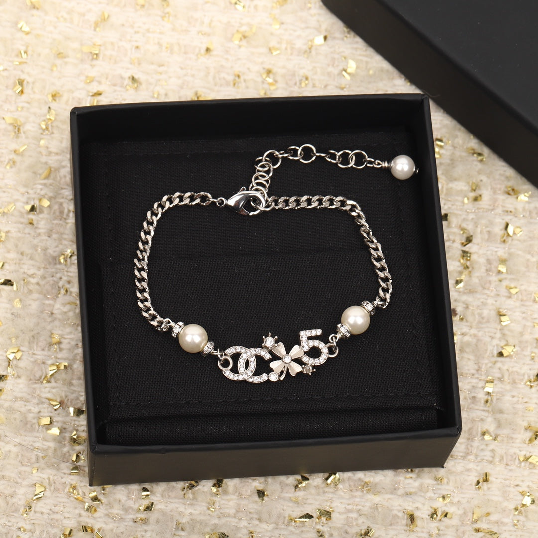 Chanel Double C Multi-Element Silver Bracelet - product view 2