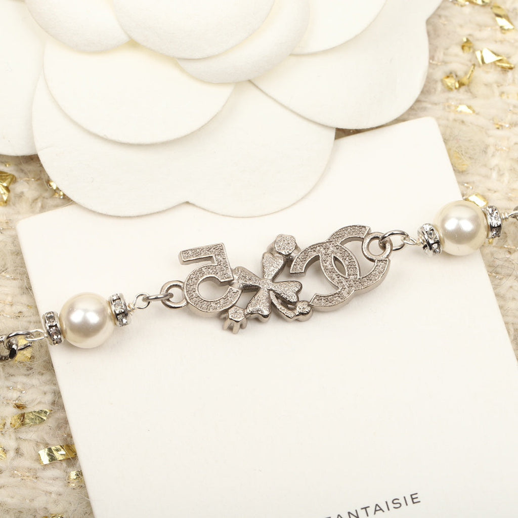 Chanel Double C Multi-Element Silver Bracelet - product view 5