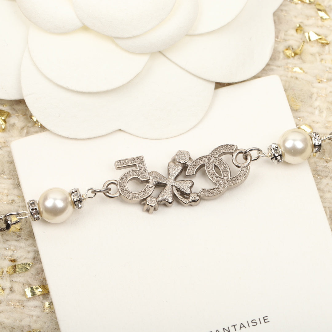 Chanel Double C Multi-Element Silver Bracelet - product view 5