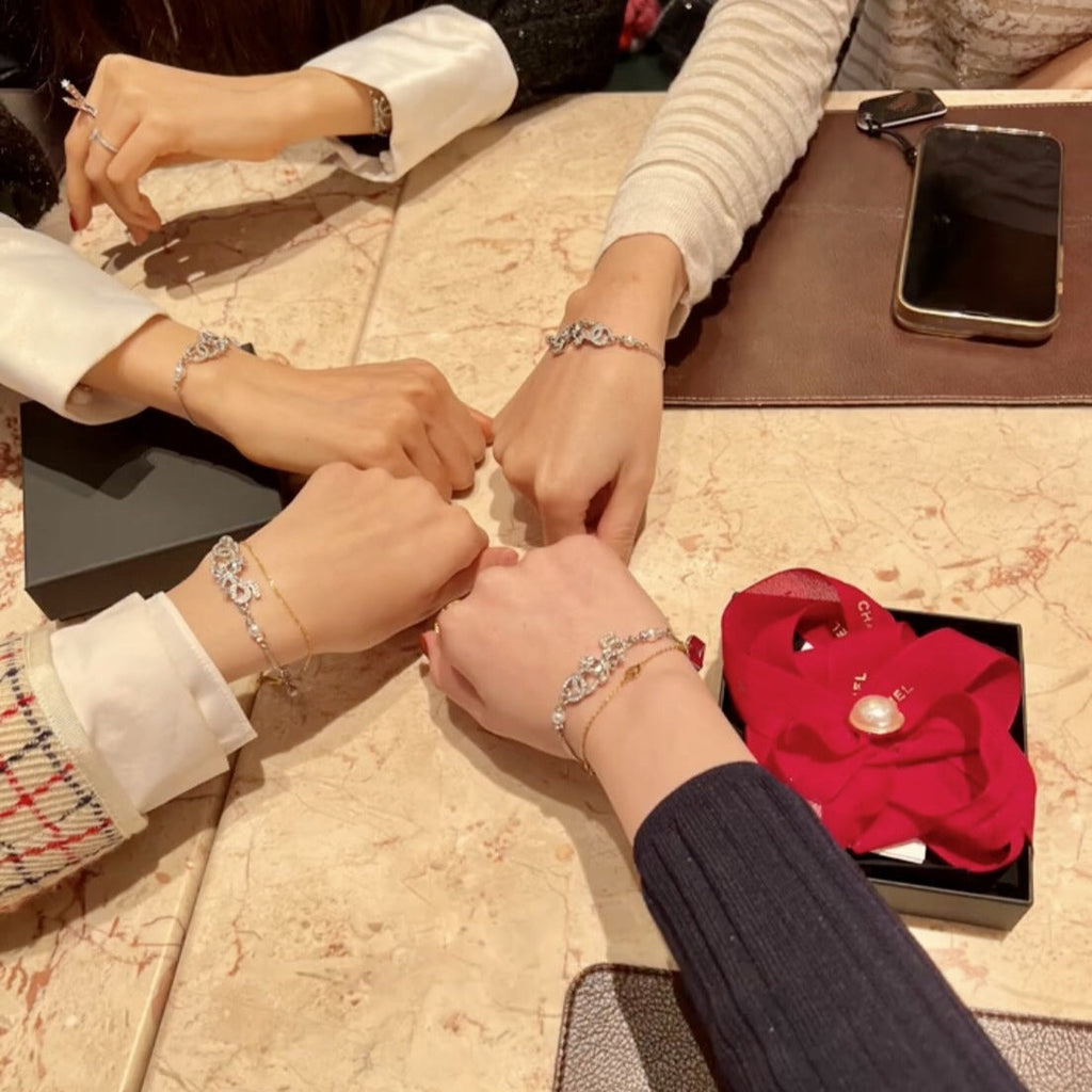 Chanel Double C Multi-Element Silver Bracelet - product view 7