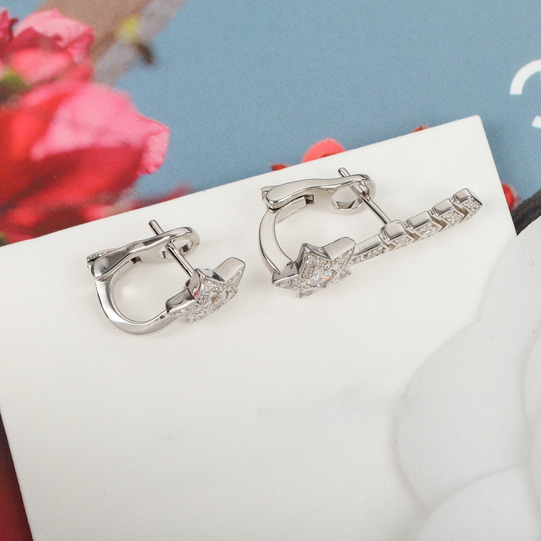 Chanel Comette Etoille Diamonds Flug Silver Earrings - product view 3