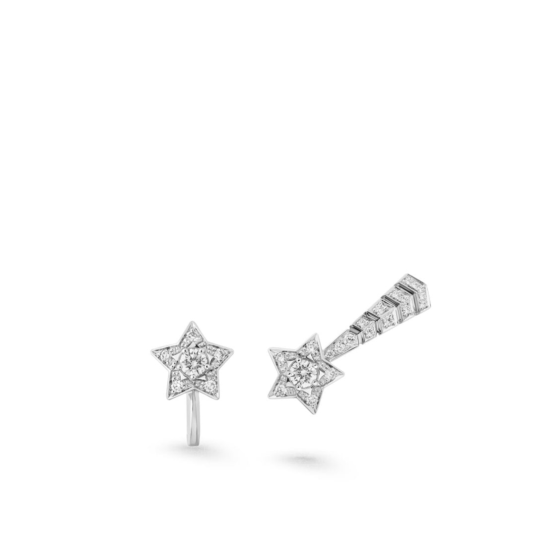 Chanel Comette Etoille Diamonds Flug Silver Earrings - product view 6