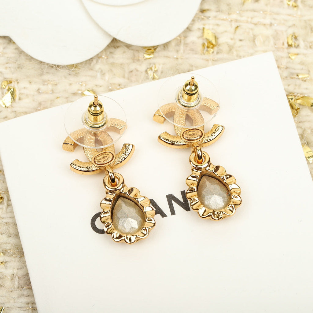 Chanel Double C Diamonds Teardrop Earrings - product view 13