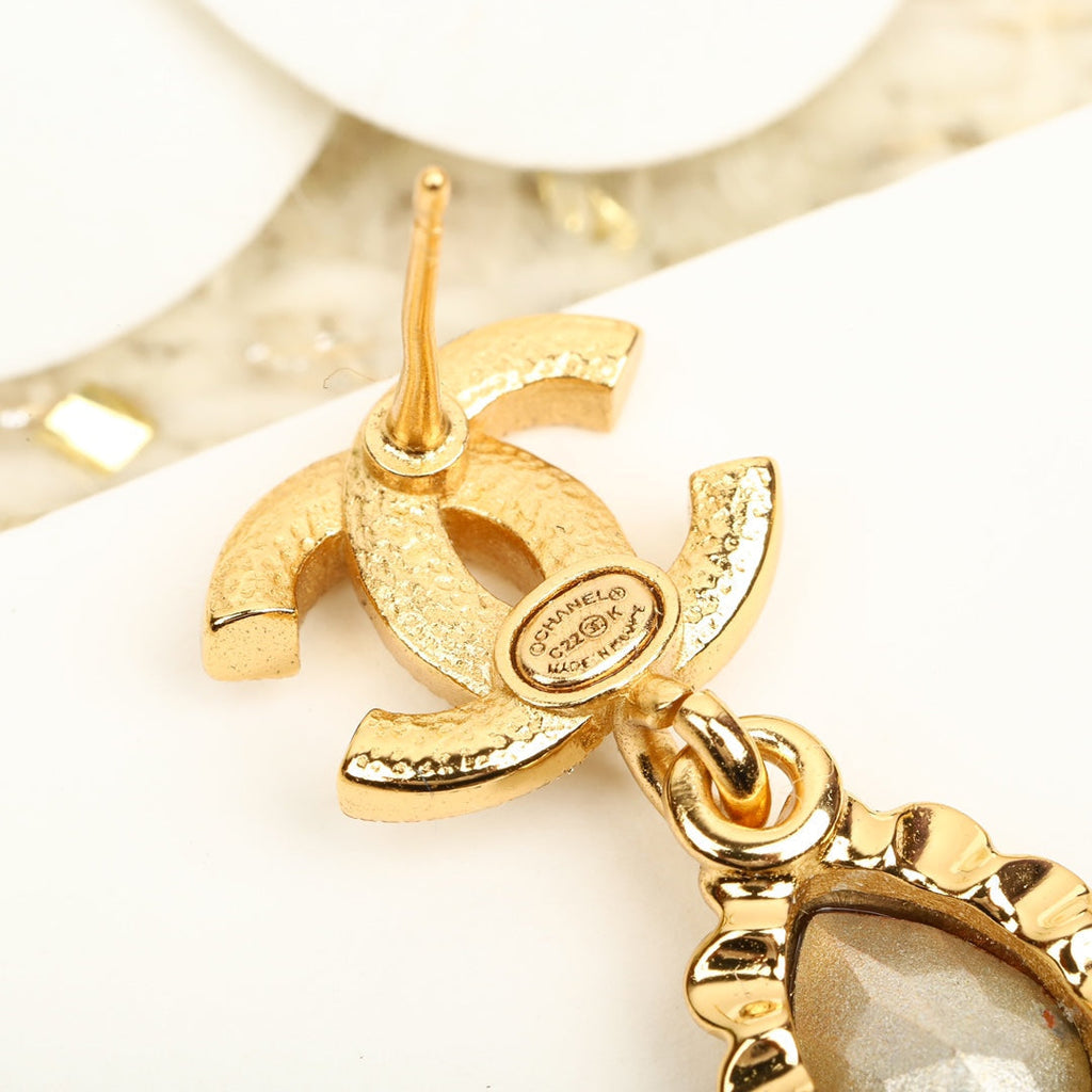 Chanel Double C Diamonds Teardrop Earrings - product view 14